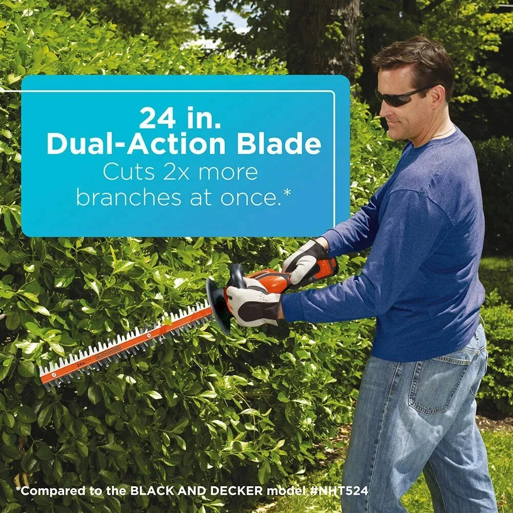 BLACK+DECKER 40V MAX Cordless Hedge Trimmer, 24-Inch - LHT2436