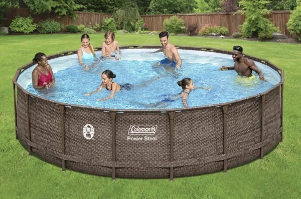 Coleman Power Steel Frame Above-Ground Swimming Pool Set 18 x 48