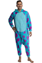 Disney Monsters Inc. Adult Sulley Kigurumi Sherpa Fleece Cosplay Costume One-Piece Union Suit (L/XL)