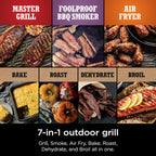 Ninja Woodfire 7-in-1 141-sq-in Outdoor Electric Grill, Smoker & Air Fryer - OG701