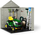 Rubbermaid Resin Outdoor Storage Shed With Floor, 7 x 7 Ft, Gray