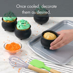 Way To Celebrate 4-Piece Silicone Cauldron Baking Cup Set, Black