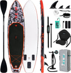 FunWater Inflatable Stand Up Paddle Board, 11 ft x 32 in x 6 in - SUP Paddle Accessories