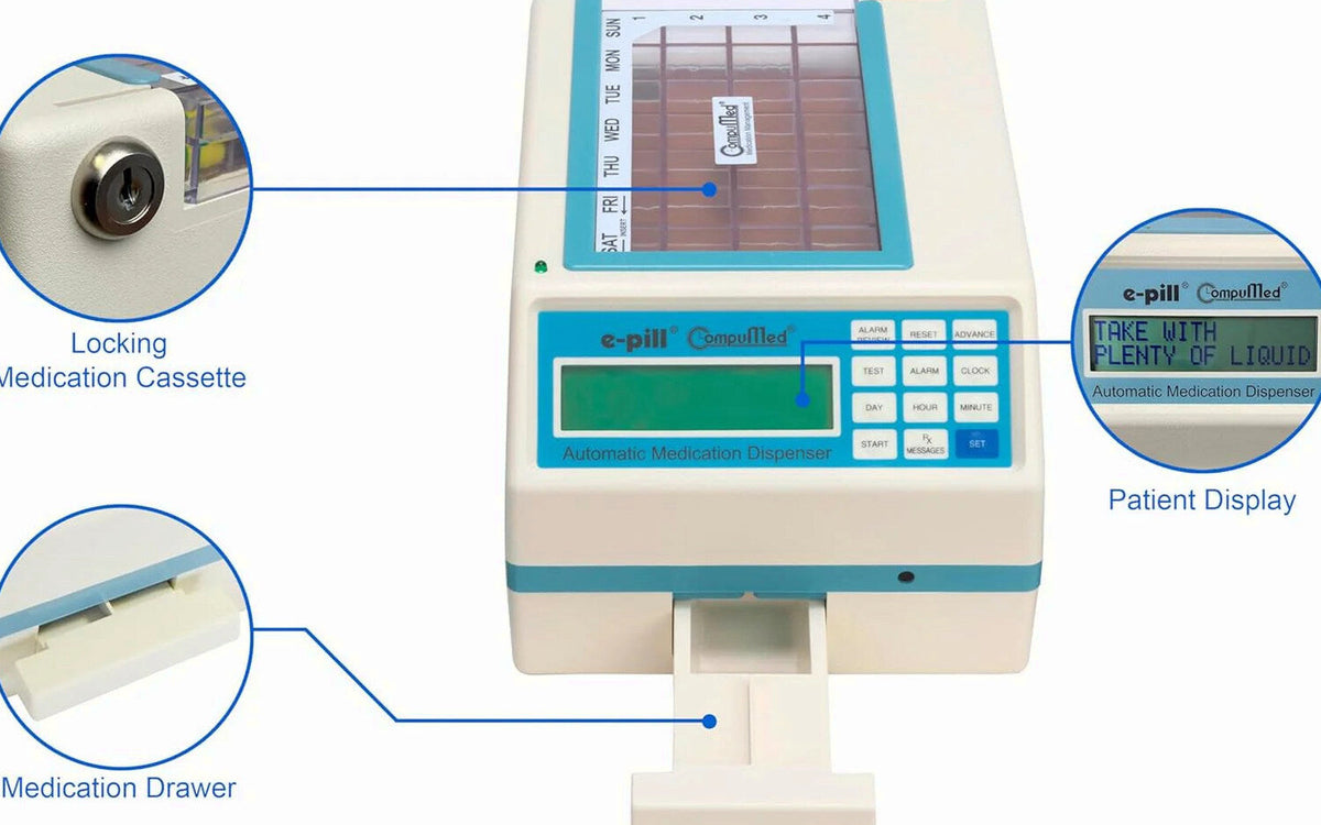 CompuMed Tamper Resistant Automatic Pill Dispenser, AC Powered