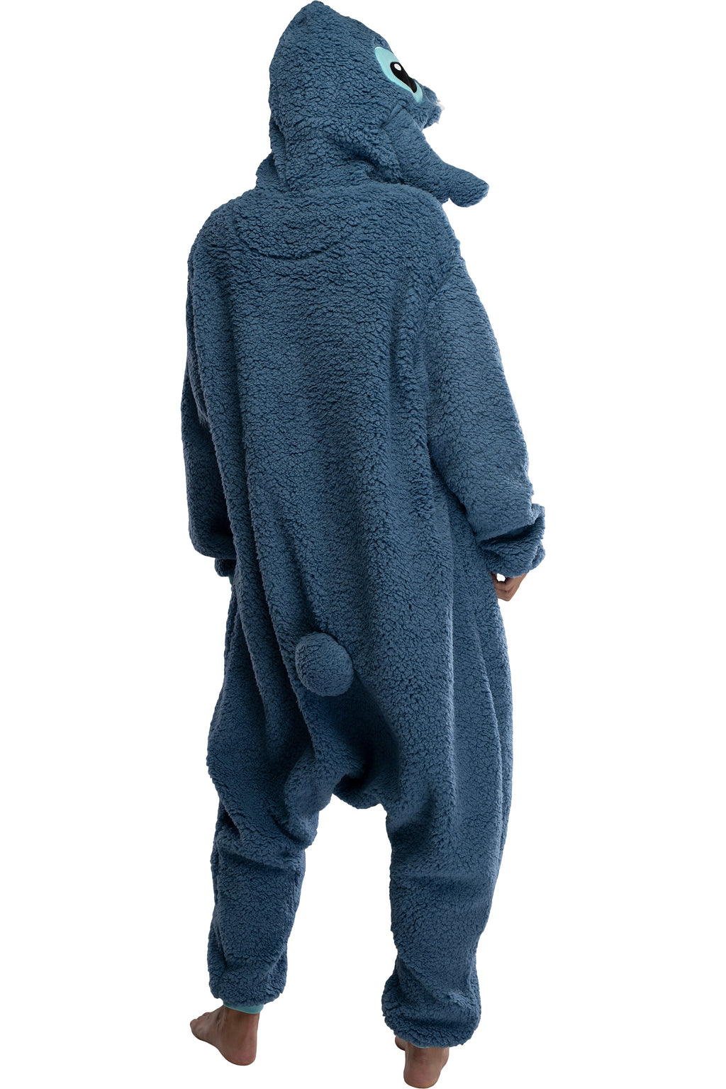 Disney Lilo & Stitch Adult Stitch Kigurumi Cosplay Costume Sherpa Union Suit Pajama Outfit