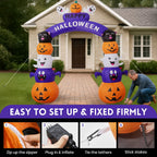 GVDV 8 FT Halloween Inflatables Archway Outdoor Decorations for Front Yard Lawn Garden Decor