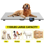 Digital Livestock Scale 1100 Lbs x 0.2 Lbs Stainless Steel Platform