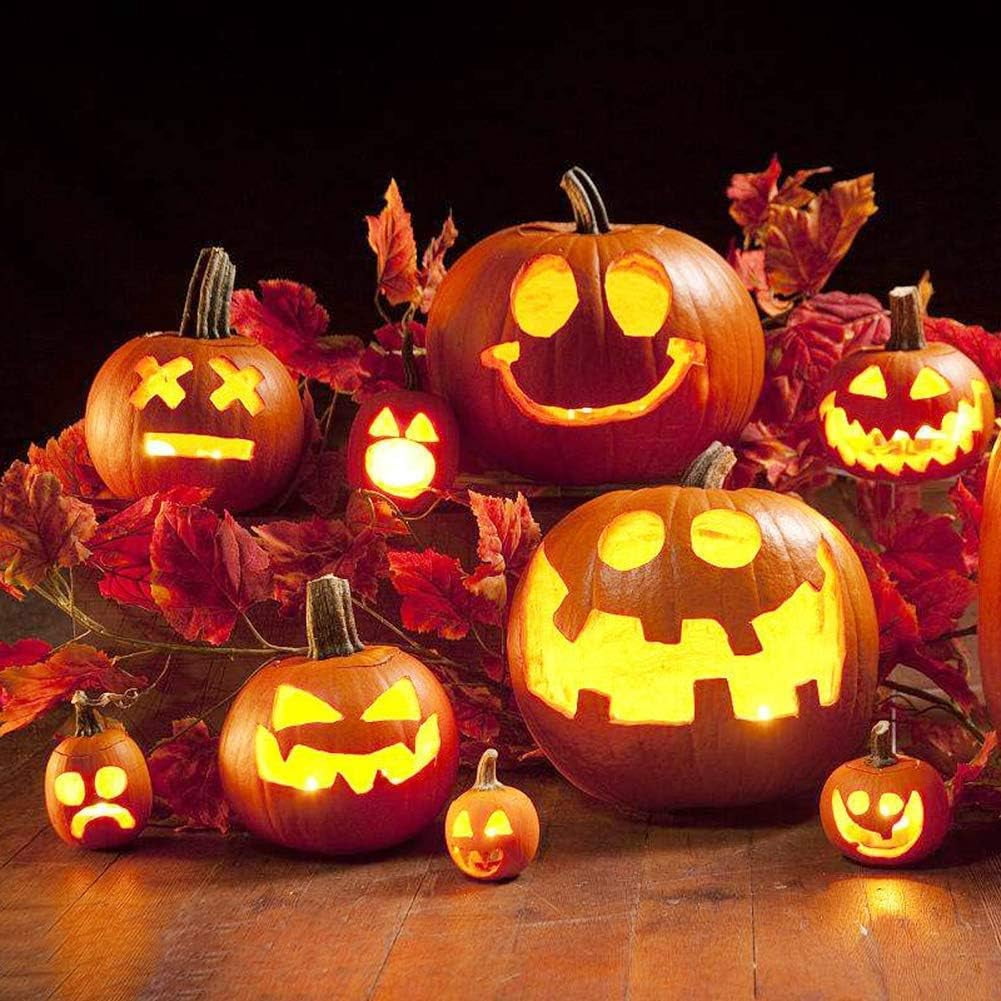 Clackibukvyz Pumpkin Carving Kit, Halloween Professional Pumpkin Cutting Supplies Tools with Carrying Bag, 10 Pcs