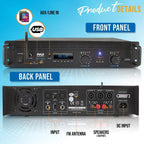 Pyle 2-Channel 2000W Bridgeable Rack-Mount Pro Audio Amplifier