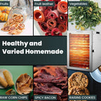 Cercker Food Dehydrator Machine With 12 Stainless Steel Trays