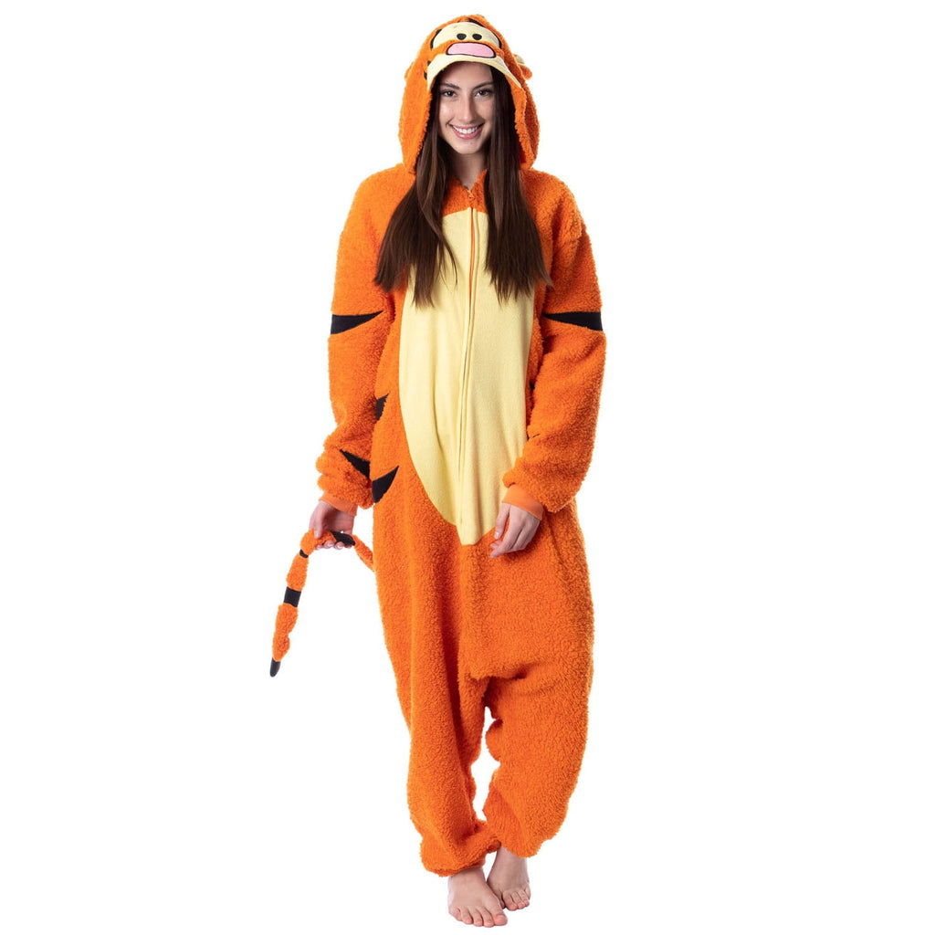Disney Winnie The Pooh Adult Tigger Costume Plush Kigurumi Union Suit Pajama Outfit