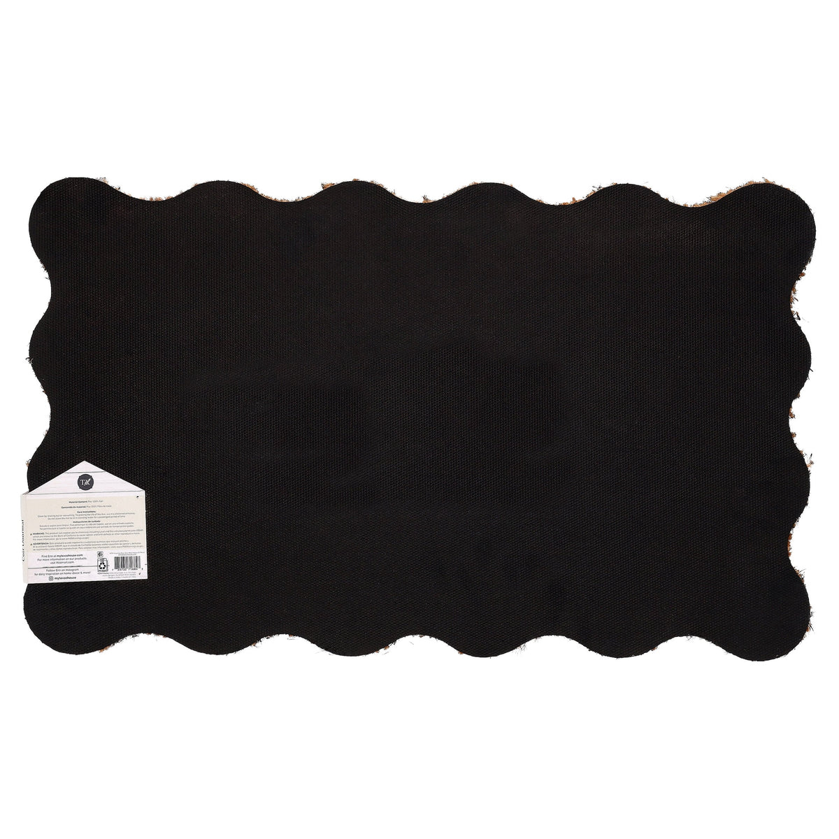 My Texas House Halloween Multicolor Scallop Boo Outdoor Coir Doormat, 18" x 30"