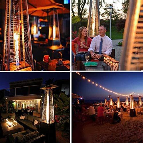 Hampton Bay Pyramid Outdoor Propane Patio Heaters, 2-Set, 42,000 BTU - Brown