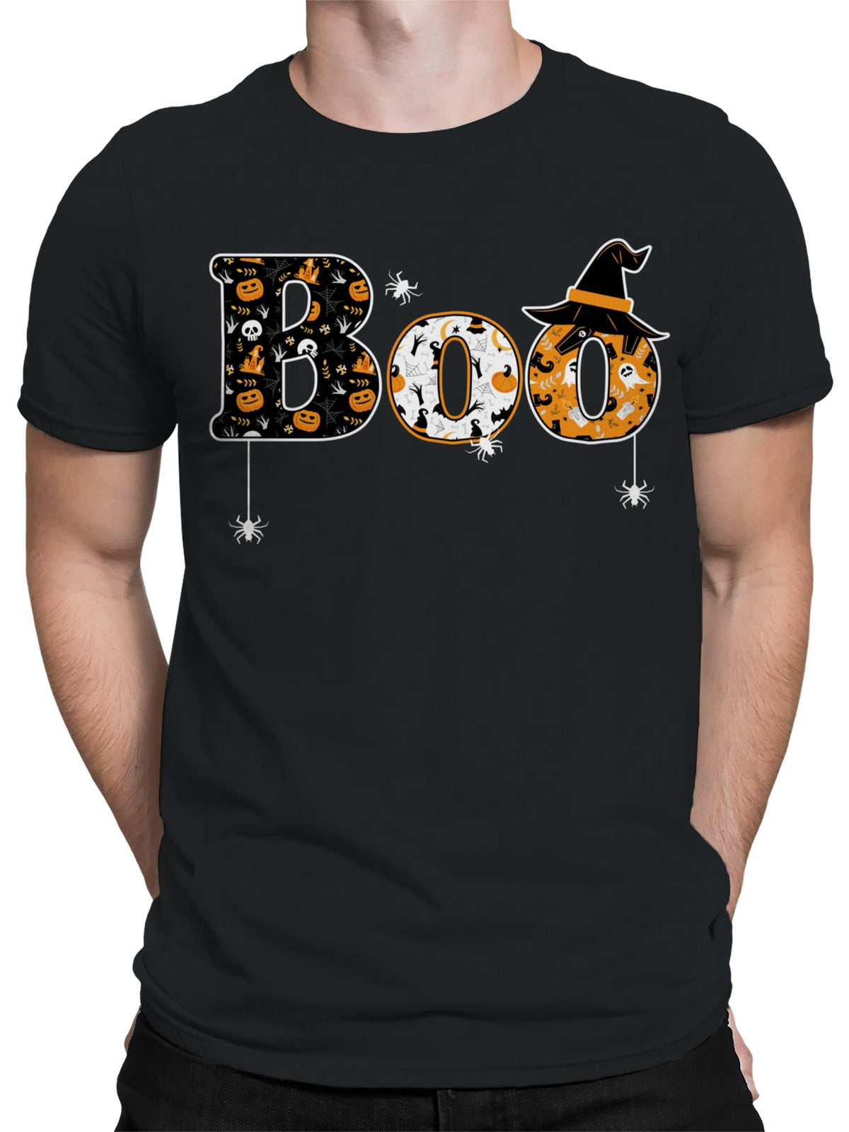Boo In Halloween T-Shirt Men -Smartprints Designs, Male Large