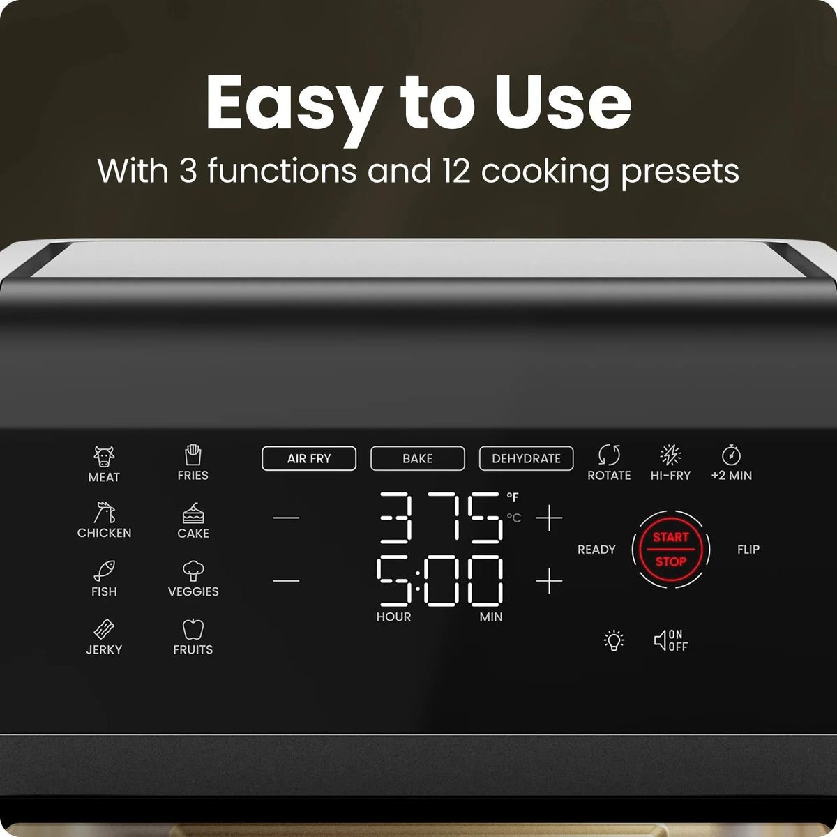 Chefman Digital Air Fryer With Rotisserie, 10 Qt, 17 Presets - CRJ38-10-RDO-V2