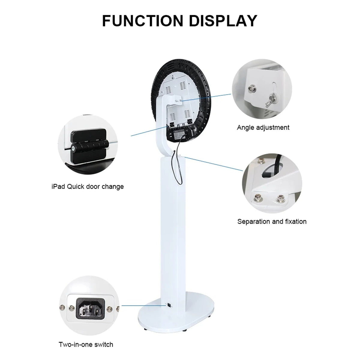 iPad Photo Booth with RGB Ring Light for 10.2in, 10.9in, 11in and 12.9in iPads