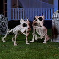 Joyfy 9.8 Inch Halloween Skeleton Dog Skeleton Halloween Decor, Pose-N-Stay Plastic Skeleton Bones with Posable Joints for Hallowmas Decoration Outdoor Haunted House Party