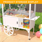 GDLF Candy Cart With Wheels And Storage Cabinet - 68.5 in