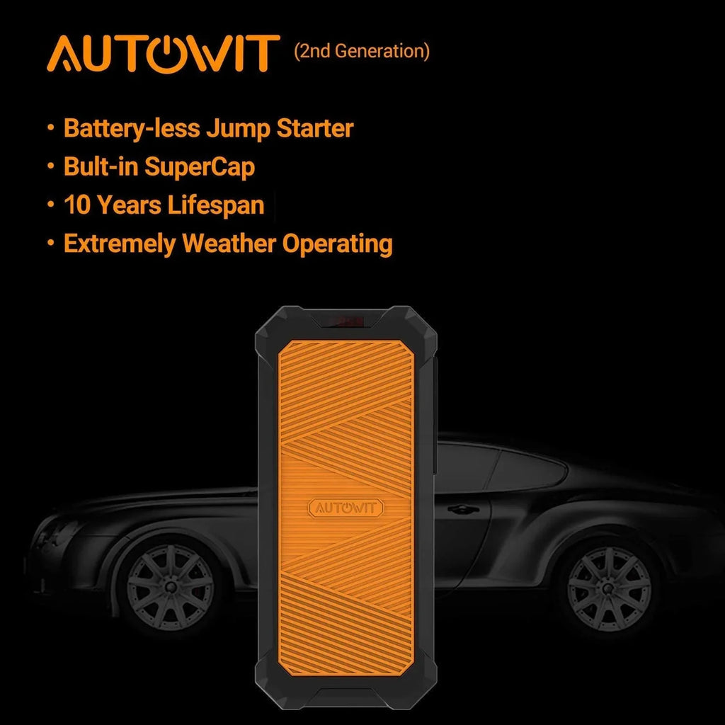 Autowit Battery-Less Portable Car Jump Starter With Carrying Case - SuperCap 2