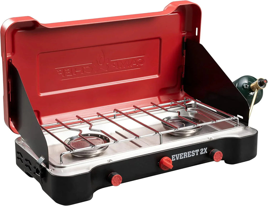 Camp Chef Mountain Series Everest 2X Two-Burner Camp Stove - 20,000 BTU, 215 Sq In