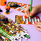 Joyfy 48 Pcs Halloween Pencils Bulk with Eraser for Kids, Colorful Pencils Stationery Pencil Set, Halloween Favors Prizes for Kids, Halloween Bulk Toys