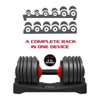 FitRx Smart Bell Quick Select Adjustable Dumbbell, 5-52.5 Lbs