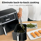 Ninja Foodi 10 QT 6-in-1 DualZone Smart XL Air Fryer, 2 Independent 5 QT Baskets, Grey - DZ550