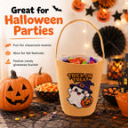 MetMetalrt Trick or Treat Bucket – Orange Cute Ghost Candy Buckets & Tote Bags for Halloween Party Decoration