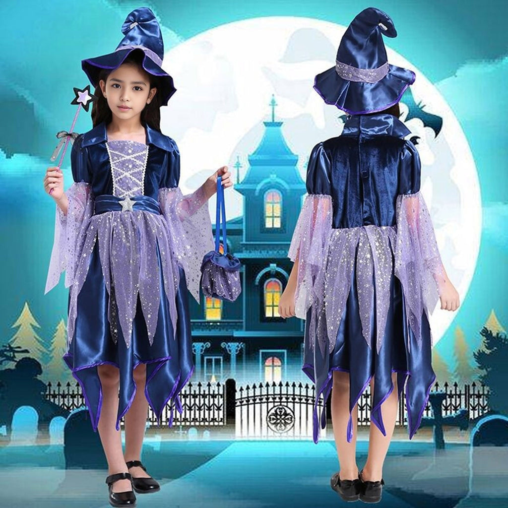 Girls Witch Tutu Dress Fairy Tale Wicked Witch outfit Halloween Kids 6-7 Years Kids Girls Dress