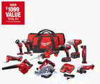 Milwaukee M18 18V Lithium-Ion Cordless 10-Tool Combo Kit With Batteries And Charger